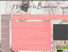 Tablet Screenshot of hotelbasilique.com
